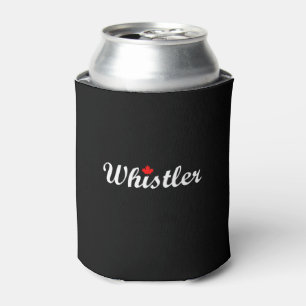 Whistler Canada Script Tekst Maple Leaf Dark Blikjeskoeler