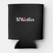 Whistler Canada Script Tekst Maple Leaf Dark Blikjeskoeler (Voorkant)