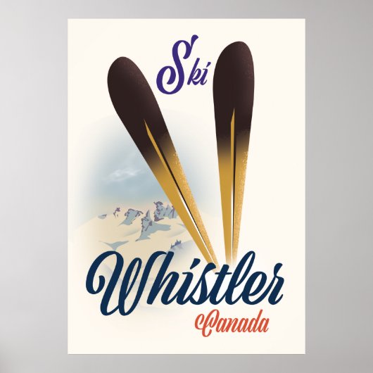 Whistler Canada ski-poster Poster (Voorkant)