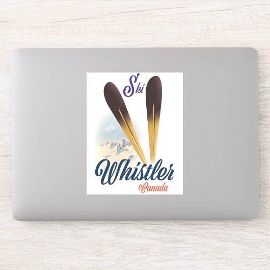 Whistler Canada ski-poster Sticker (Computer)