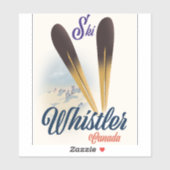 Whistler Canada ski-poster Sticker (Vel)