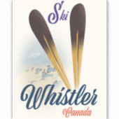 Whistler Canada ski-poster Sticker (Voorkant)