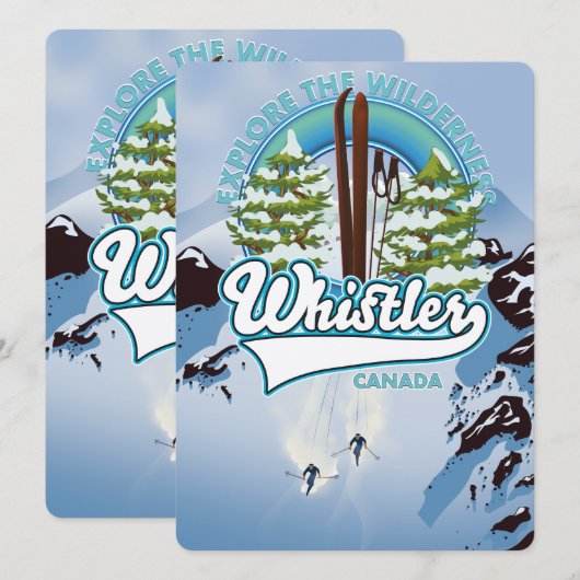 Whistler Canada ski reisposter. (Voorkant / Achterkant)
