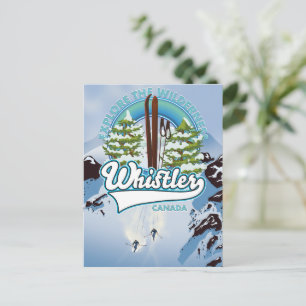 Whistler Canada ski reisposter. Briefkaart