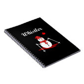 Whistler Canada Skiing Snowman en Red Maple Leaf Notitieboek (Rechterzijde)