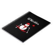 Whistler Canada Skiing Snowman en Red Maple Leaf Notitieboek (Linkerzijde)