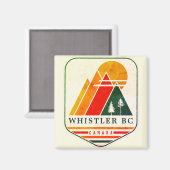 Whistler Canada Skisouvenir jaren 80 Magneet (Voorkant / Achterkant)