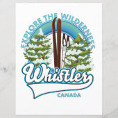 Whistler Canada, verken de wildernis, ski logo (Achterkant)