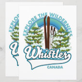 Whistler Canada, verken de wildernis, ski logo (Voorkant / Achterkant)