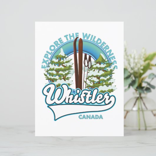 Whistler Canada, verken de wildernis, ski logo (Staand voorkant)