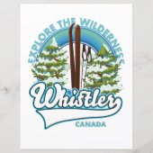 Whistler Canada, verken de wildernis, ski logo (Voorkant)