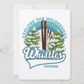 Whistler Canada, verken de wildernis, ski logo (Voorkant)