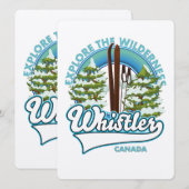 Whistler Canada, verken de wildernis, ski logo (Voorkant / Achterkant)