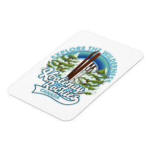 Whistler Canada, verken de wildernis, ski logo M Magneet