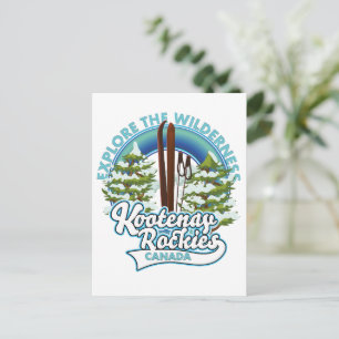 Whistler Canada, verken de wildernis, ski logo P Briefkaart