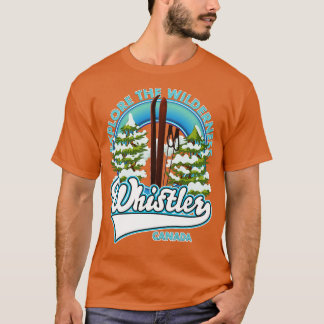 Whistler Canada verkennen de wildernis ski T-shirt