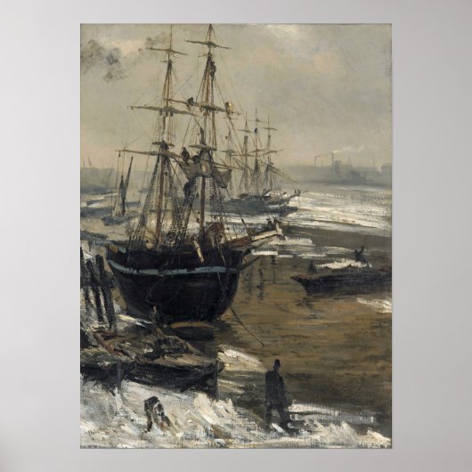 Whistler - De Thames in ijs Poster (Voorkant)