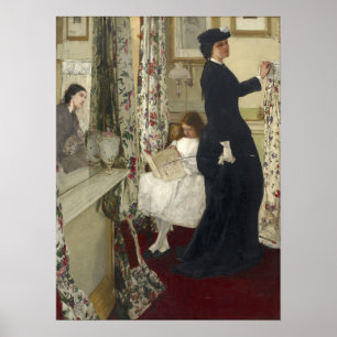 Whistler - Harmonie in groen en roos, muziekkamer Poster