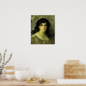 Whistler - Hoofd van een jonge vrouw Poster (Keuken)