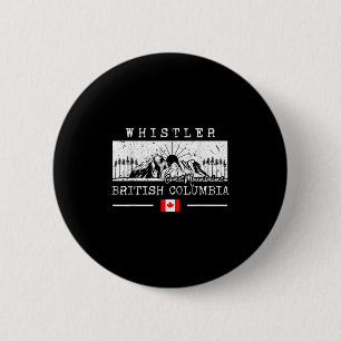 Whistler Mountain Canada Skigebied Skiën Brits Ronde Button 5,7 Cm