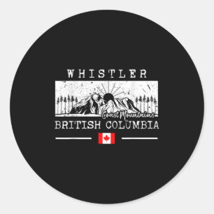 Whistler Mountain Canada Skigebied Skiën Brits Ronde Sticker