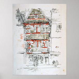 Whistler - Rode Huis Paimpol Poster