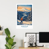 Whistler Ski Print - Brits-Columbia 1 (Thuiskantoor)