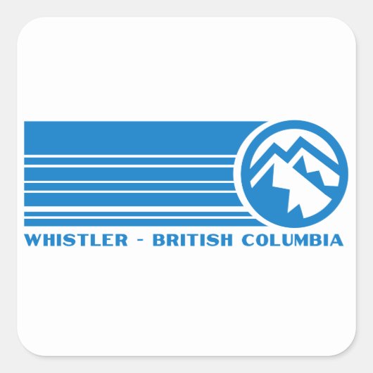 Whistler Ski Resort, British Columbia Vierkante Sticker (Voorkant)