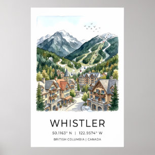 Whistler Ski Resort Poster Alpenlandschap