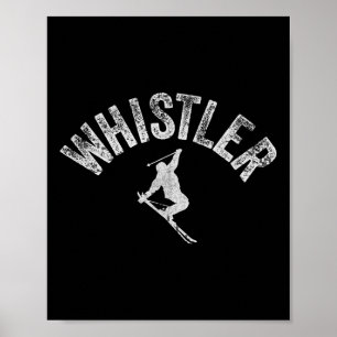 Whistler Ski & Snowboard Vintage Whistler Skie Poster