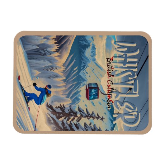Whistler Vancouver Brits-Columbia Canada jaren '50 Magneet (Horizontaal)