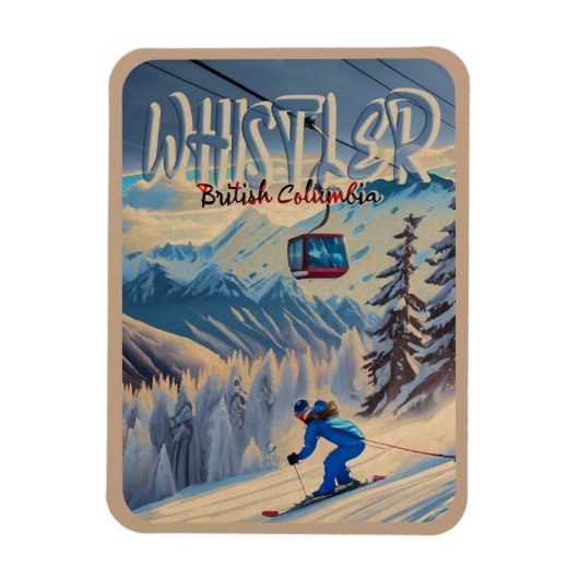 Whistler Vancouver Brits-Columbia Canada jaren '50 Magneet (Verticaal)