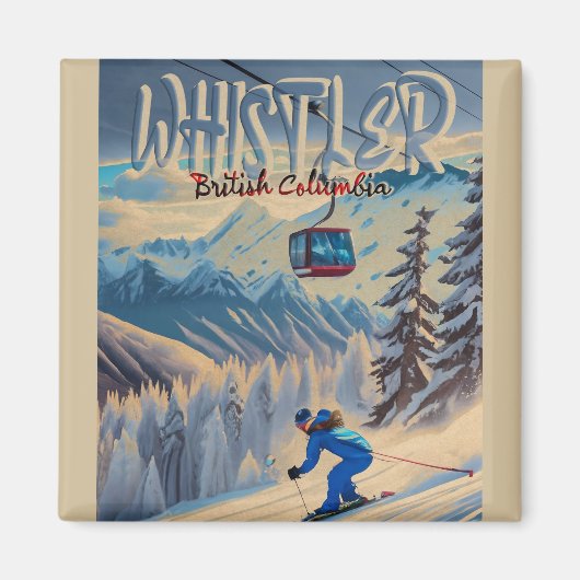 Whistler Vancouver Brits-Columbia Canada jaren '50 Magneet (Voorkant)
