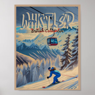 Whistler Vancouver Brits-Columbia Canada jaren '50 Poster