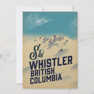 Whistler,Vancouver Brits-Columbia ski-poster Kaart