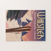 Whistler,Vancouver, Brits-Columbiaanse skiposter Legpuzzel (Horizontaal)