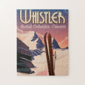 Whistler,Vancouver, Brits-Columbiaanse skiposter Legpuzzel (Verticaal)