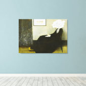 Whistlers mom Bean style Canvas Afdruk (Insitu (Houten vloer))