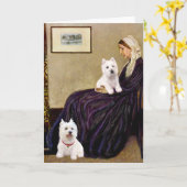 Whistlers Mom - Westies 3 en 11 Kaart (Gele Bloem)