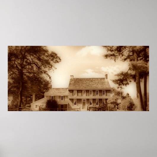 Whitall House Sepia HDR Poster (Voorkant)