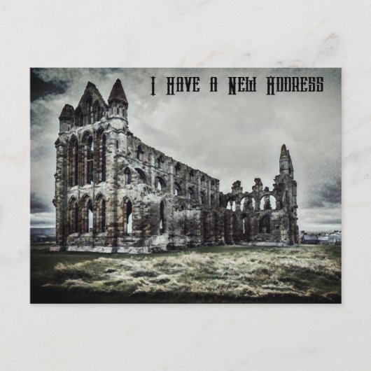 Whitby Abbey Gotische adreswijziging Briefkaart (Voorkant)