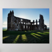Whitby Abbey zonsondergang Poster (Voorkant)