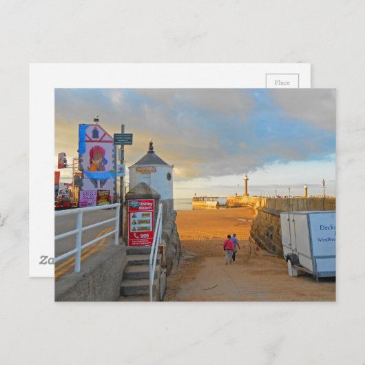 Whitby Beach Briefkaart (Voorkant / Achterkant)