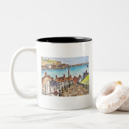 Whitby, Engeland Tweekleurige Koffiemok