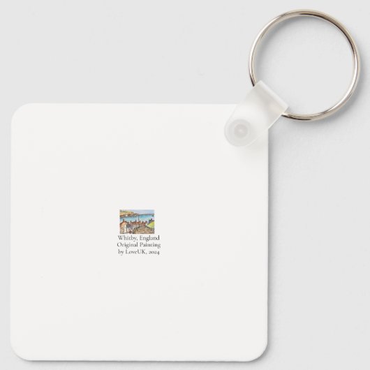 Whitby, England Sleutelhanger (Achterkant)