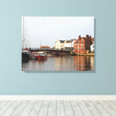Whitby Harbour Ingewikkeld Canvas Afdruk (Insitu (Houten vloer))