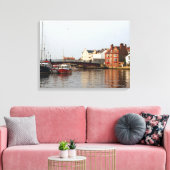 Whitby Harbour Ingewikkeld Canvas Afdruk (Insitu (Woonkamer))