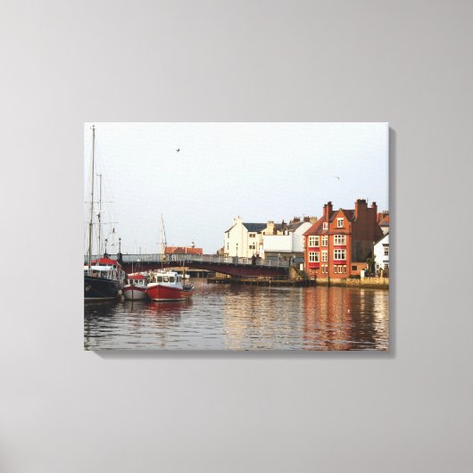 Whitby Harbour Ingewikkeld Canvas Afdruk (Voorkant)