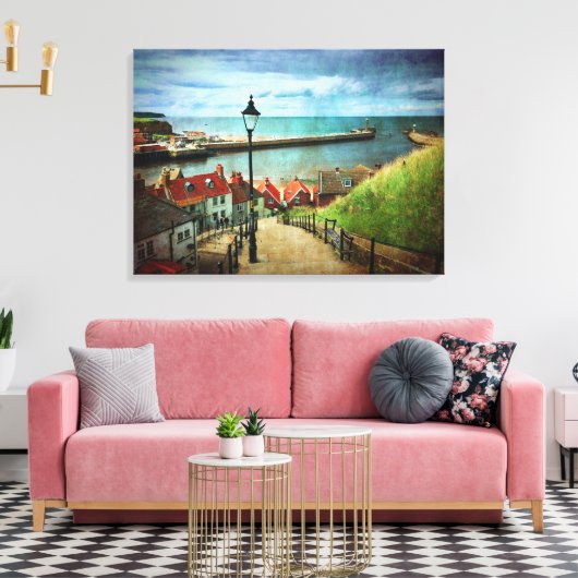 Whitby Harbour uit 1999 Canvas Afdruk (Insitu (Woonkamer))