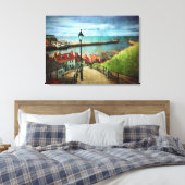 Whitby Harbour uit 1999 Canvas Afdruk (Insitu (Slaapkamer))